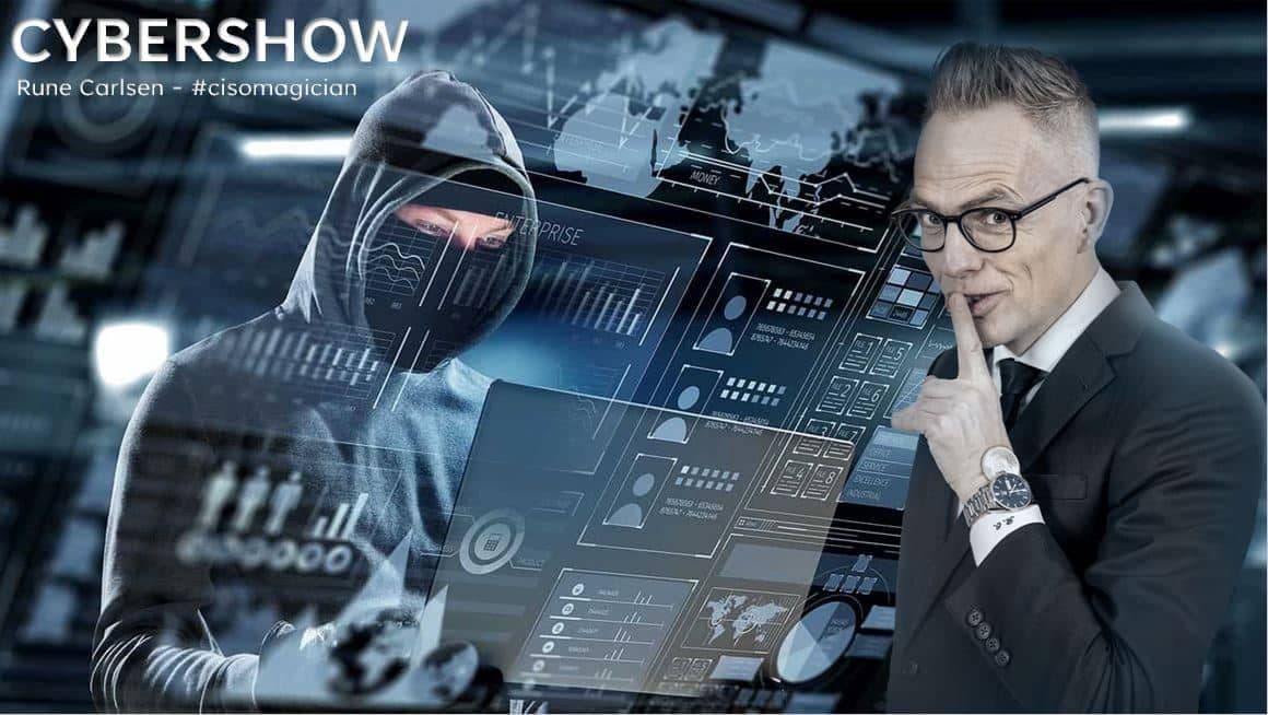 Grafikk for Cybershow med Rune Carlsen.